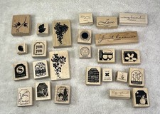 Stampin Up Rubber Stamp Mixed Loose Lot Early 2000's