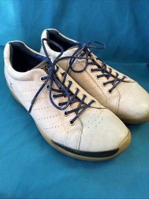 ECCO Biom Natural Motion Gray Yak Leather Golf Shoes Sz 42 EU