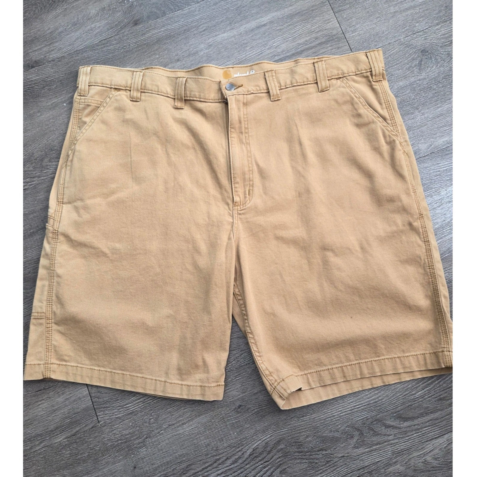 Carhartt Relaxed Fit Shorts Mens 46 Tan Rugged Flex Canvas 102514-918