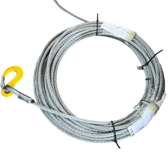 Stahlseil Drahtseil ⌀ 11mm, 24m, mit Haken f. Seilwinde, Seilzug, Handseilwinde - Bild 3 von 3