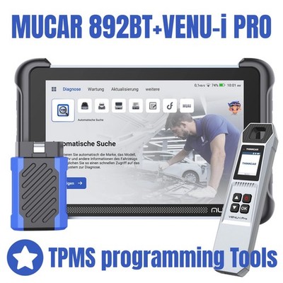 MUCAR 892BT+VENU-i PRO TPMS OBD2 Diagnosegerät KFZ Scanner 35 Reset bluetooth