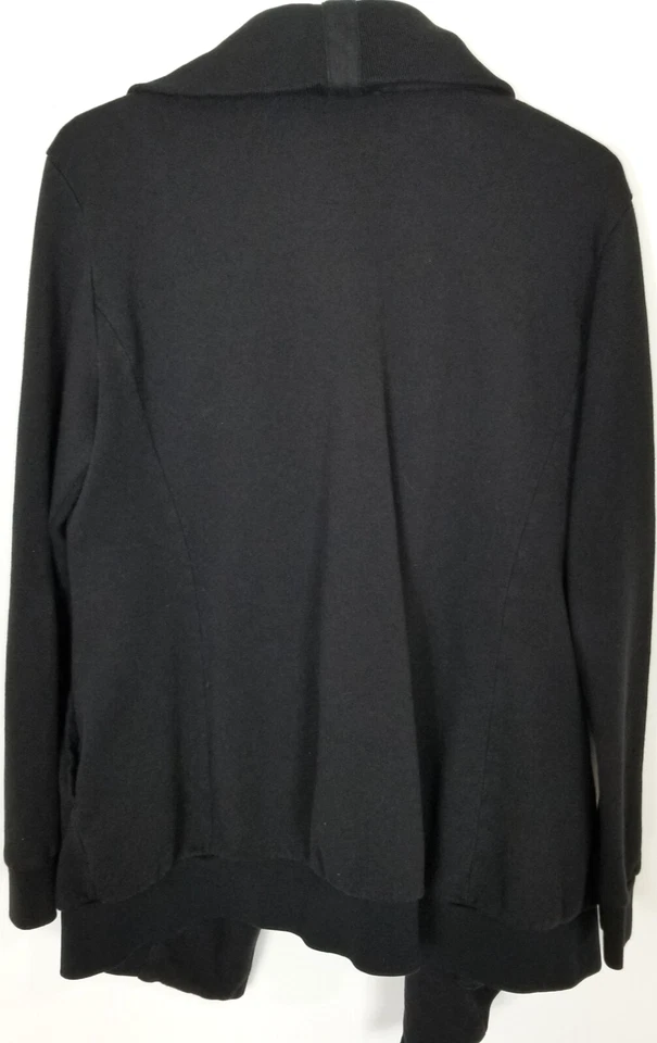 AllSaints Mujer Dalia Sudadera Cárdigan Talla L Negro Frente Abierto Cuello con Cremallera Foto 4 de 4