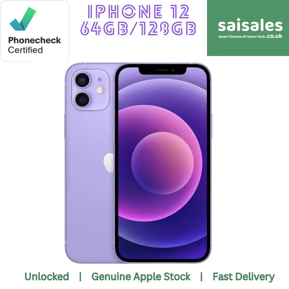 Apple iPhone 12 64GB 128GB 256GB ALL COLOURS Unlocked EXCELLENT CONDITION BOXED - Image 4 of 4