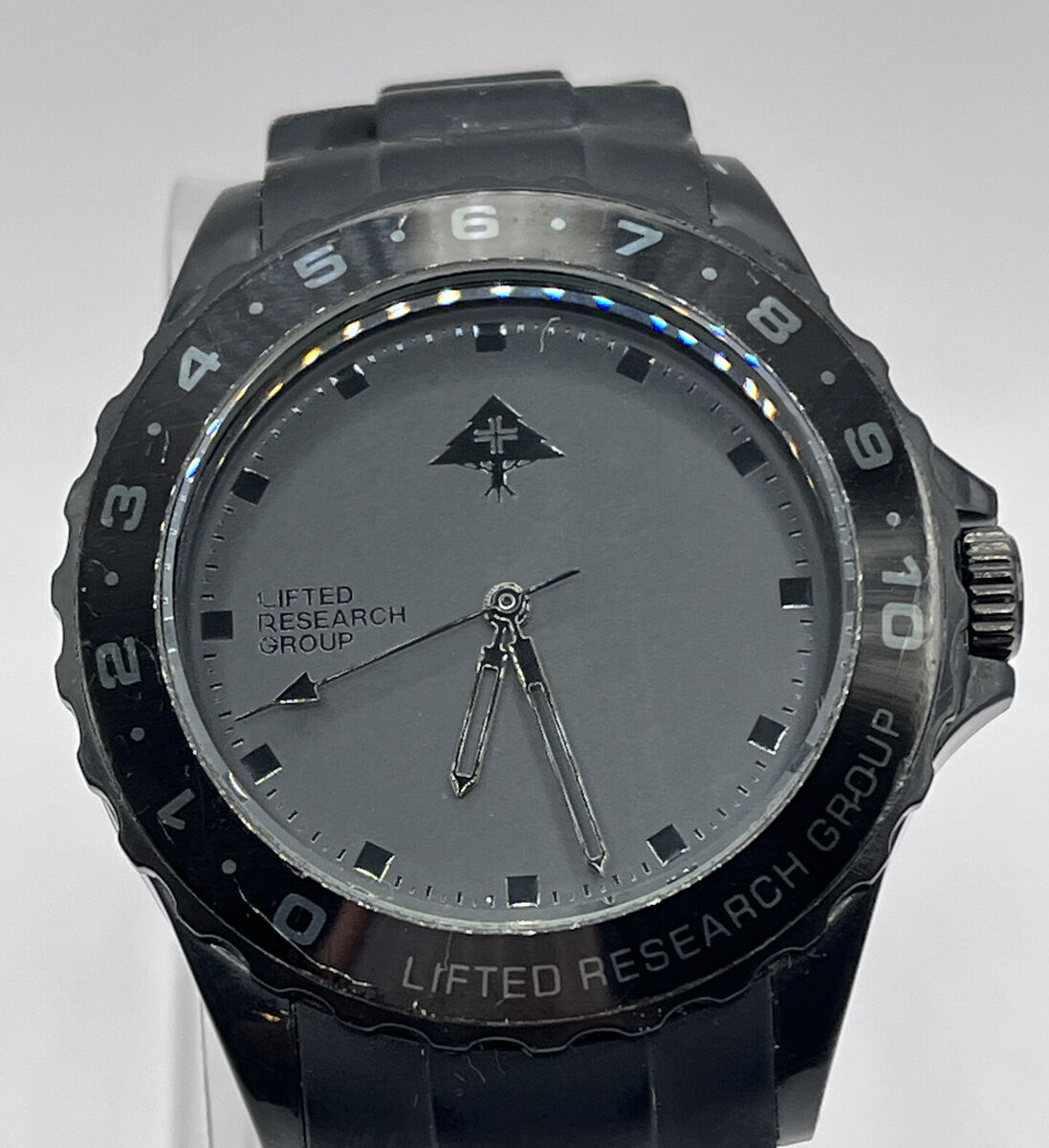 LRG Lifted Research Group Latitude Black Silicone Band Watch LRG Lifted Research Group Latitude Black Silicone Band Watch