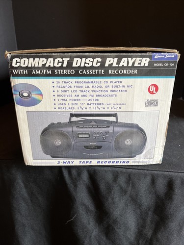 LENOXX SOUND COMPACT CD PLAYER w/ AM/FM STEREO CASSETTE RECORDER WORKS w/BOX - Picture 12 of 14