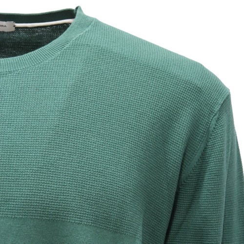 9595AG maglione uomo PAOLO PECORA green cotton sweater men - Picture 3 of 4