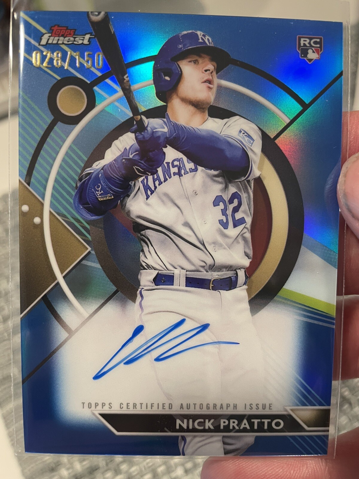 Nick Pratto Auto RC Blue Refractor /150 2023 Topps Finest Baseball #FA-NP