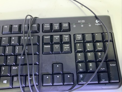 Logitech K120 Black USB Keyboard Spill-Resistant Model Y-U0009 - JJ M4B - Picture 2 of 7