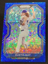 2021 Panini Prizm Tier III Blue Donut Circle Prizm /199 Dustin May #205 Dodgers
