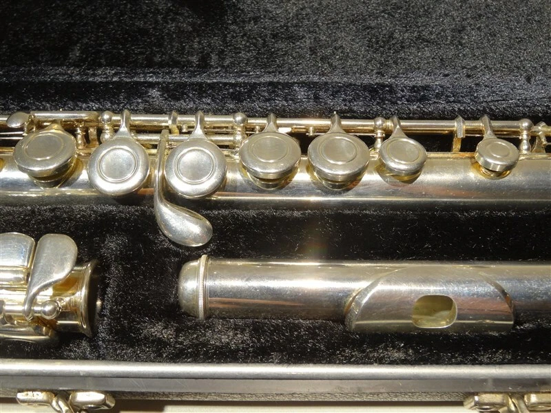 Flauta VITO 113 Plata Níquel Plata Agujero Cerrado Concierto C * BONITA Foto 3 de 4