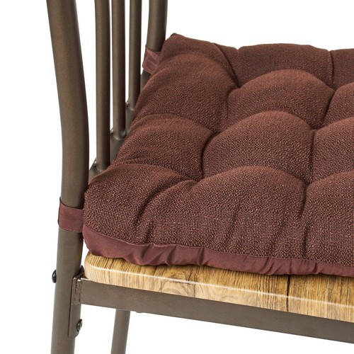 Mainstays Textured Chair Seat Pad (Chair Cushion), Brown Color, 15.5" x 16" - Picture 3 of 5