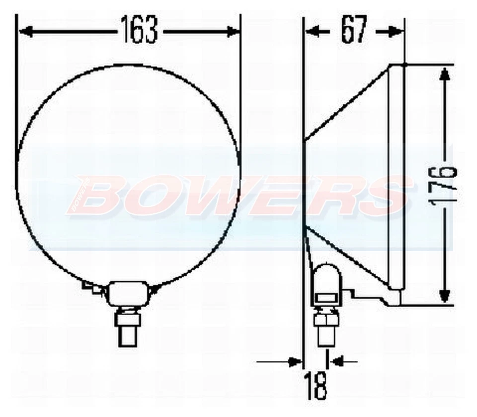 2x HELLA COMET 500 6" 163mm LENTES TRANSPARENTES LUCES PUNTUALES LUCES PUNTUALES LÁMPARAS PUNTUALES - Imagen 4 de 4