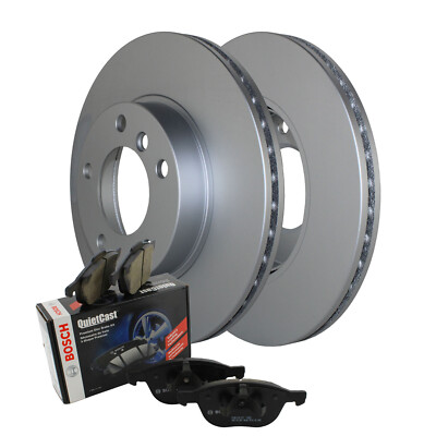 Front Brake Kit 286mm Rotors & Bosch QuietCast Ceramic Pads For BMW E30 E36 E46