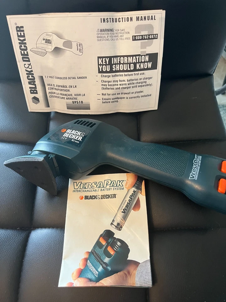 Black & Decker VersaPak VP510 Cordless Detail Sander 7.2V  - Bare Tool - NICE - Image 4 of 4