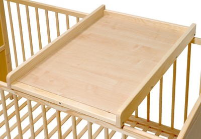 Wickelauflage 47x80 Wickelplatte Wickeltisch für Bett braun Bär mit Stern