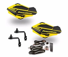 Powermadd Sentinel Hand Guards Lights Tri Mount Kit Yellow Grizzly Kodiak Bruin