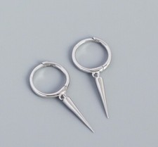 Women S925 Sterling Silver Stylish Cone Spike Earring