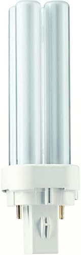 Philips Master 10w 2 pin G24d-1 bianco caldo 827 D PLC Biax risparmio energetico CFL 2700K - Foto 4 di 4