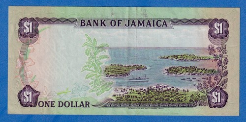 Jamaica 1 Dollar 1987 P-68Ab Circulated Note (EF) - CL062097 - Picture 2 of 4