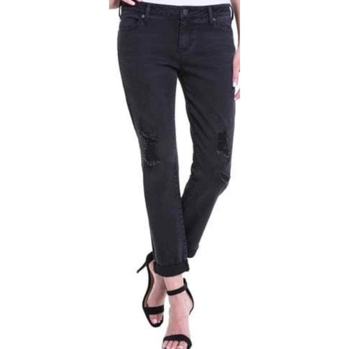 Women's Liverpool Black Slim Boyfriend 