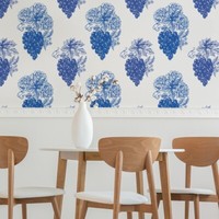 10M Vlies Tapeten Rollen Esszimmer Obst Weintauben Blumen BläTter Rosen Xxl 387