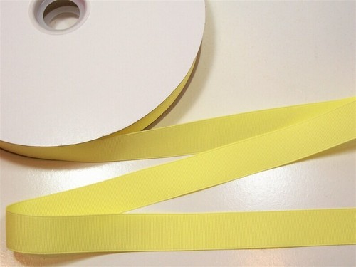 Light Yellow Grosgrain Ribbon 7/8 inch wide x 6 yards Schiff Brand Maize B58 - Picture 2 of 3