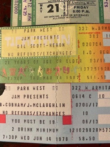 12 VTG.JAZZ CONCERTTICKET STUBS - SUN RA, MINGUS,R.CARTER,B.COBHAM, PAUL WINTER+ - Picture 4 of 6