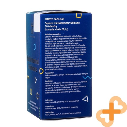 SAPIENS Multivitamins for 13-17 Year Old Boys 30 Tablets General Wellness Teens - Picture 9 of 24