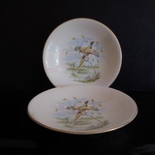 N2797 2 assiettes porcelaine GIEN création PRIMEFLEUR art nouveau déco PN France