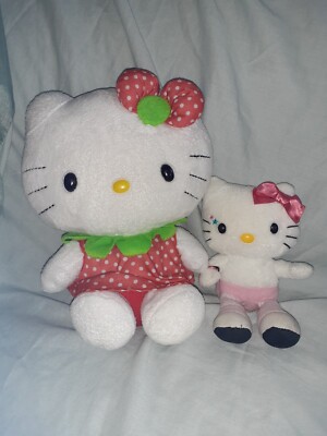 Hello Kitty Plüsch Paket x 2 weiche Kuscheltiere 9,5 Zoll & 7 Zoll
