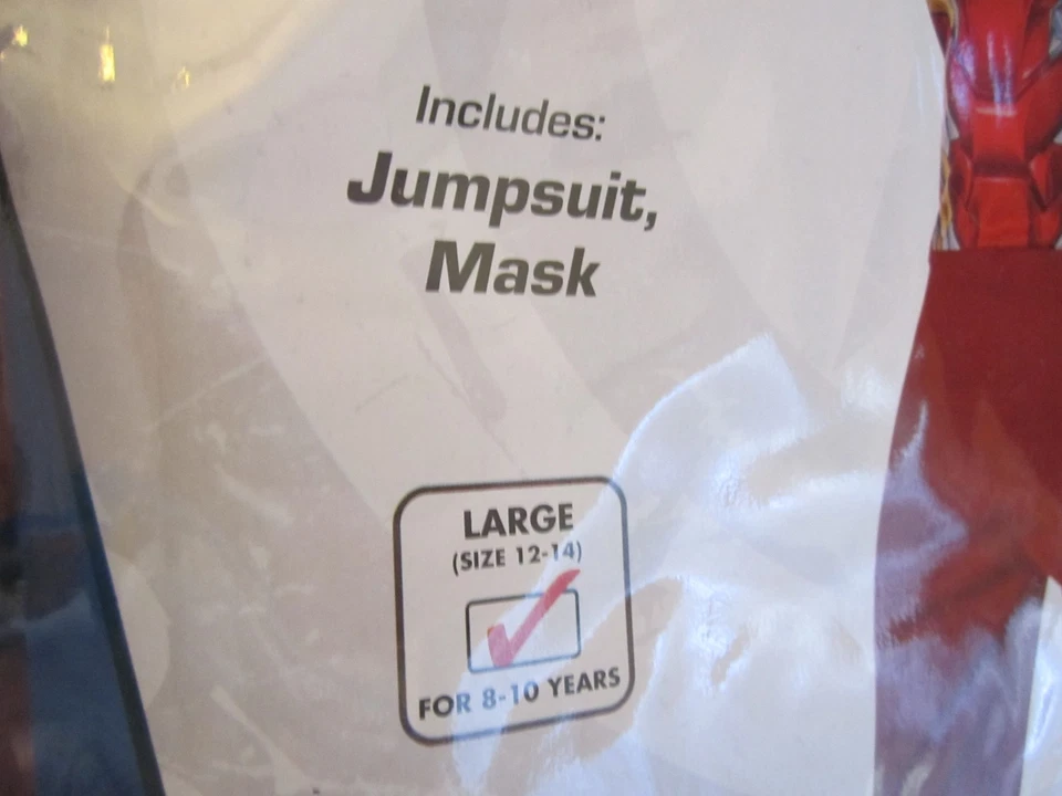 Hasbro Marvel Civil War Iron Man Child Costume Large Jumpsuit Mask Avengers New - Image 3 of 3