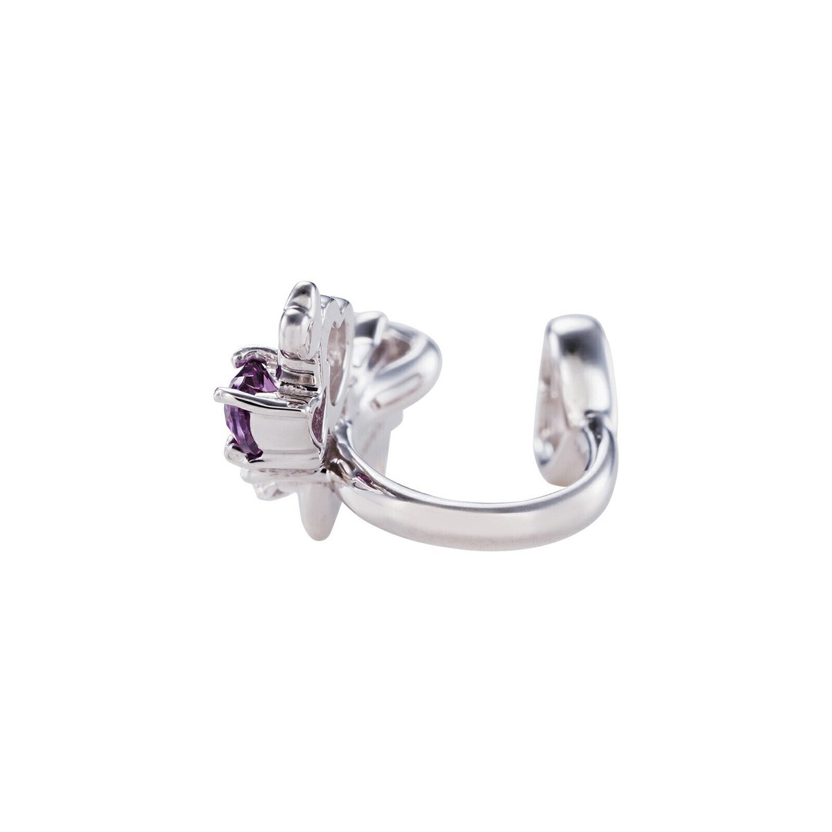 ★Hei★ [sv925] polish earcuff Hello Kitty Earcuff Silver SV925 Cubic Zirconia 50th Anniv