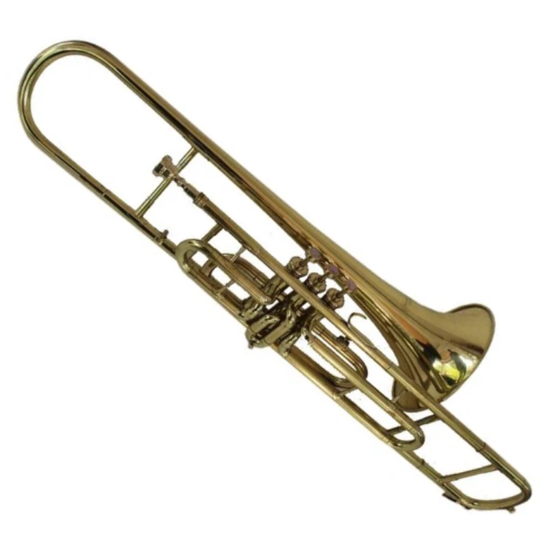 Brass Valve Trombone Bb Brass Finish Super Quality With Hard Case & Mouthpiece. - Image 4 of 4