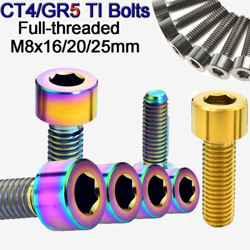 4 Bulloni M8x25 Mm In Titanio Gr5 - Per Stelo BMX, Testa Esagonale Brugola, Leggeri E Resistenti