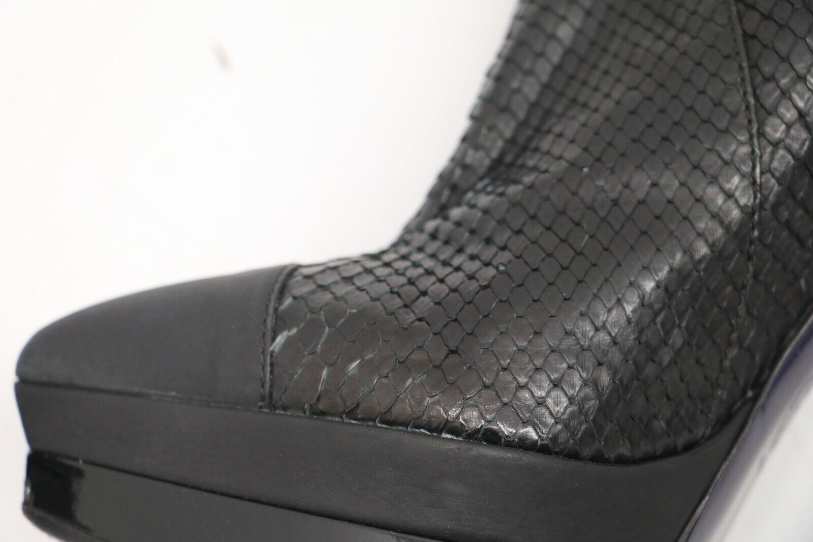Versace Black Patent Leather Platform Boots Size … - image 8