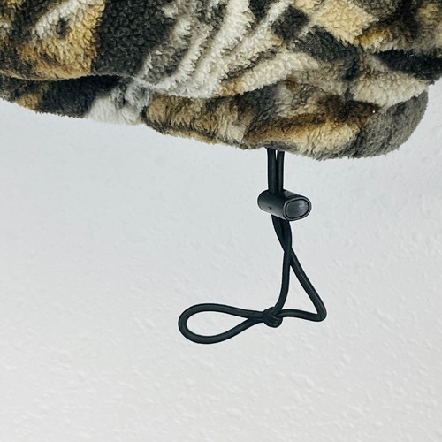 Mens L DuxBak Reversible Anorak 1/4 Zip Camouflage Fleece Black Nylon Pullover - Picture 6 of 8