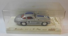 Solido 1/43 Scale Metal Model - SO122 MERCEDES 300 SL SILVER/BLUE