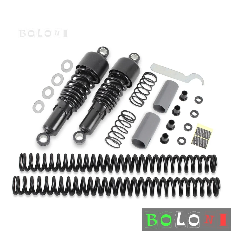 Complete lowering kit 10.5" Shock Absorber Fork Springs For Harley-Davidson Dyna — 第 2/4 张图片