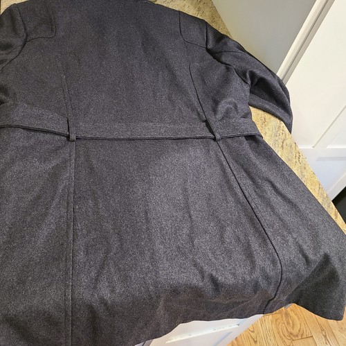 Liz Claiborne Outerwear Plus Sz 3X Gray Wool Hooded Coat Trench Belted Peacoat - Picture 17 of 18