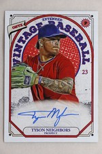Tyson Neighbors - 2023 Onyx Vintage Extended Baseball On Card Autograph 