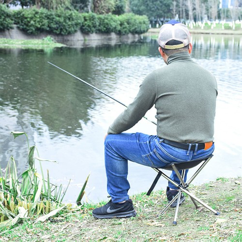 Heavy Duty Folding Fold Up Stool Pocket Fishing Chair Outdoor Camping Strong Bag - Picture 4 of 10