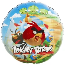 Lot of 5 Angry Birds Party Supplies Mylar Balloon Decoration 