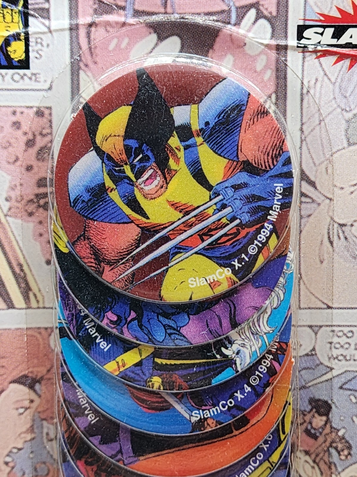 Slamco Marvel Comics X-Men Slam Caps 1994, Unopened Package - Picture 4 of 8