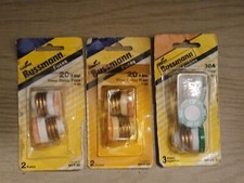 3Packs Cooper Bussmann 20 30 Amp Hvy Duty Plug 2 Fuse BP/T-20 1 -BP/TL30