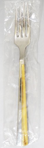 CLIMAX GOLD by Splendide Dinner Fork 7.75" NEW NEVER USED Korea - Picture 3 of 4