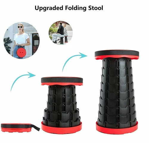 Siège tabouret pliant portable rétractable télescopique camping pêche chaises de voyage - Photo 6/19