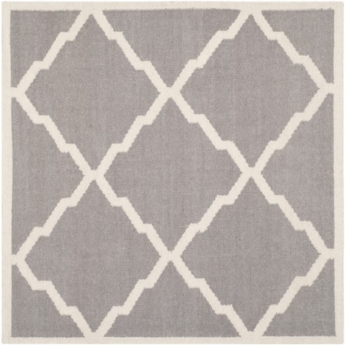 SAFAVIEH Dhurries DHU567A Handwoven Grey / Ivory Rug - Picture 5 of 24