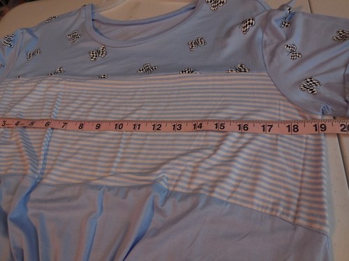 NWT No Boundaries Juniors L 11/13 Soft Knit Front Knot Butterfly T-Shirt Blue - Picture 8 of 9