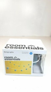 Details About Nib Room Essentials String Lights Teal Rosette Globes 10 Lights Indoor Outdoor