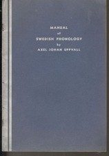 Uppvall, MANUAL OF SWEDISH PHONOLOGY (1938)